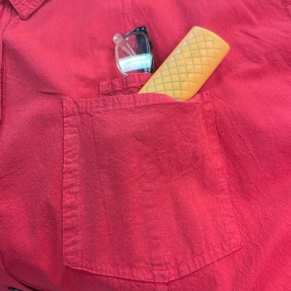 Moda Internazionale Forelli Red Cotton 3/4 Button-down Shirt Size 30/32 - Picture 5 of 7